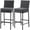 Black, variant on Set of 2 Wicker Outdoor 30" Bar Stools with Cushions, All-Weather High Bar Chairs for Patio, Poolside, and Backyard - Comfortable and Stylish Seating for Outdoor Gatherings and Entertaining