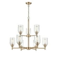 thumbnail image 2 of Millennium Lighting  Arlett 9 Light Chandelier in Modern Gold with Clear Glass Shades, 2 of 5