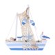 thumbnail image 1 of Modelo de velero mediterráneo de madera, miniatura de velero con diseño de aves marinas, decoración de escritorio, modelo de velero de estilo náutico (tamaño M), 1 of 8