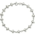 thumbnail image 4 of Sterling Silver Polished Heart Link Bracelet (7.25 X 6.85) Made In India qg3606-7.25, 4 of 5