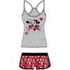 Disney - Disney Dsny Lg Cami Set Hthr/red Mk Mn Hearts