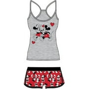 Disney - Disney Dsny Lg Cami Set Hthr/red Mk Mn Hearts