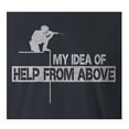 thumbnail image 2 of 9 Crowns Tees Help From Above Funny Military Sniper Tee Shirt (Unisex Navy, X-Large), 2 of 2