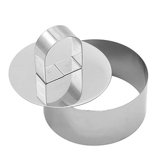 Yuarrent Anillos de postre de cocina de acero inoxidable Anillo de horneado de molde de pastel de forma linda de alta para cocinar Cocina para Utensilios de cocina No.2 Yuarrent HA027395-02