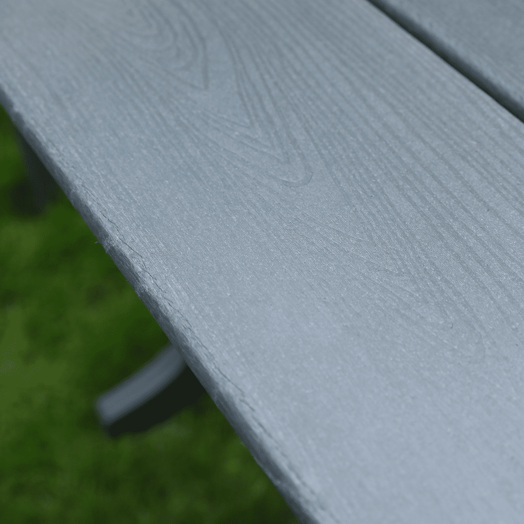 Family Dining Table, 4-6 Person Large Table for Garden Backyard Outdoor Gathering, Grey