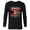 Black, variant on Dawn of the Planet of the Apes Caesar Face and Red Ape Skull - Long Sleeve T-Shirt for Men - Customized-Black