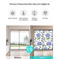 thumbnail image 4 of Window Privacy Film Purple Hydrangeas Stained Glass Window Film Decorative Sun Block Window Cover Spring Botanical Garden Florals Window Clings Static Adhesive Sticker for Bathroom 23.6"x59", 4 of 7