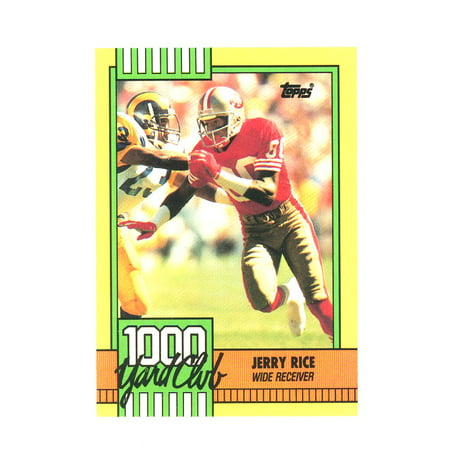 1990 Topps 1000 Yard Club #1 Jerry Rice 49ers (Best 1000 Yard Rifle For The Money)