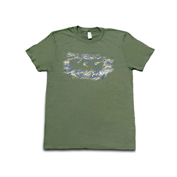 SOG Olive Green Silhouette Pattern Logo 100% Cotton Large T-shirt
