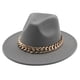 thumbnail image 1 of Sombrero Fedora Minnieouse Unisex de lana con ala ancha color gris, 1 of 6