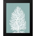 thumbnail image 2 of Fab Funky 20x24 Black Modern Framed Museum Art Print Titled - Coral Tree on Mist Blue/Green, 2 of 5