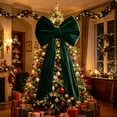 thumbnail image 7 of Sahpxhe Thick Velvet Large Christmas Bow Decorations with 180cm Streamers for Xmas Tree Doorway Fireplace Holiday Decor, 7 of 7