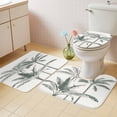 thumbnail image 2 of Vintage Palm Tree Bath Mat 3 Piece Bathroom Rug Set, Tropical Beach Botanical Non Slip Bath Rug Contour Mat and Toilet Lid Cover, Absorbent Shower Mats Soft Bath Rugs and Mats Sets, 2 of 8