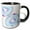 Black/White, variant on 3drose, Image of Trendy Baby Blue Teal Agate Gemstone Rock Quartz on White, 15oz Mug