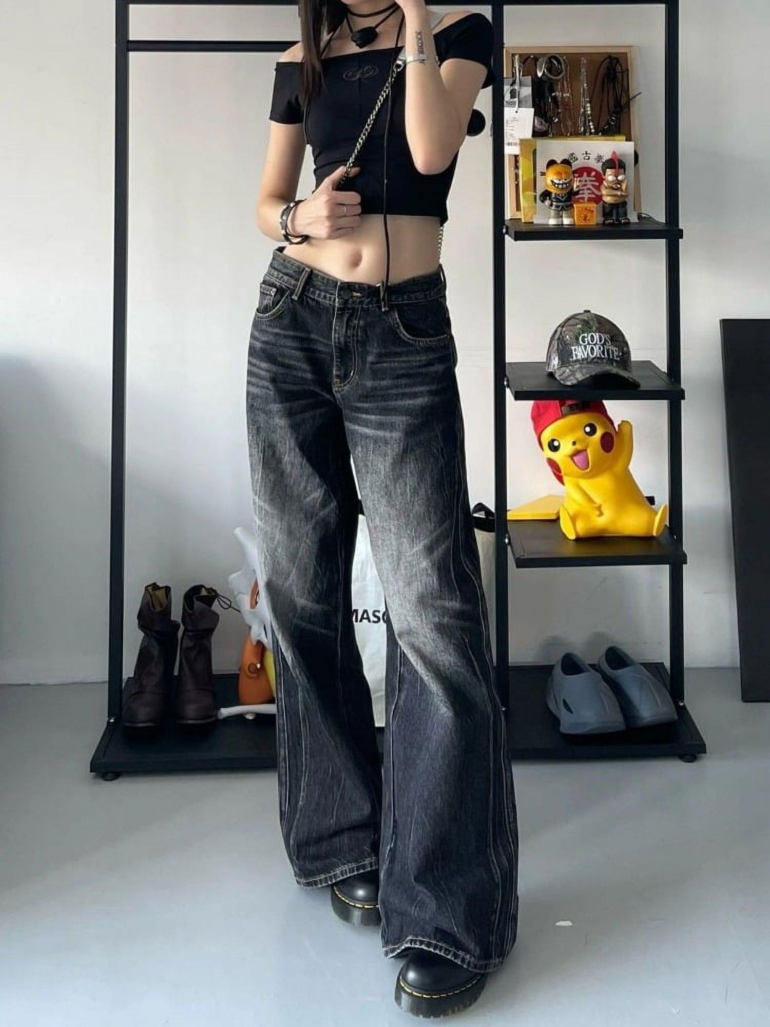 y2k archive opium flare ボンテージ フレア BLACK Opium Flare Pants 