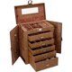 thumbnail image 1 of Joyero de 6 niveles, estuche de joyería con 5 cajones, gran capacidad de almacenamiento, con espejo, bloqueable, organizador de almacenamiento de joyas, regalo para seres queridos, 1 of 4