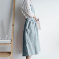 thumbnail image 4 of Japanese Style Solid Color Halter Bandage Apron - Soft Kitchen Cooking Apron for Women with Chef-Inspired Design - Grey, 4 of 4