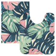 thumbnail image 3 of Ryvnso Elegant Tropical Floral-t9 Bathroom Shaggy Rugs Toilet U Shape Mat Soft Contour Rug 20"x24", 3 of 9
