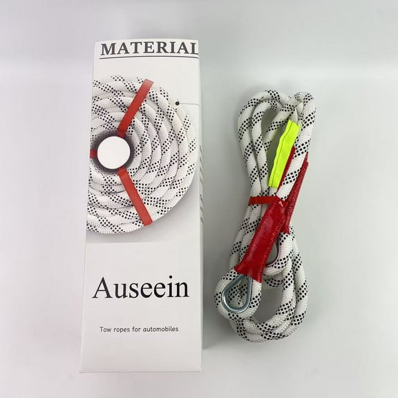Auseein Tow ropes for automobiles: 1-1/8" x 30ft 48000LBS Snatch Strap with Soft Shackles Heavy Duty Offroad Towing Straps Kit for Trucks SUV UTV ATV Tractor Car Jeep
