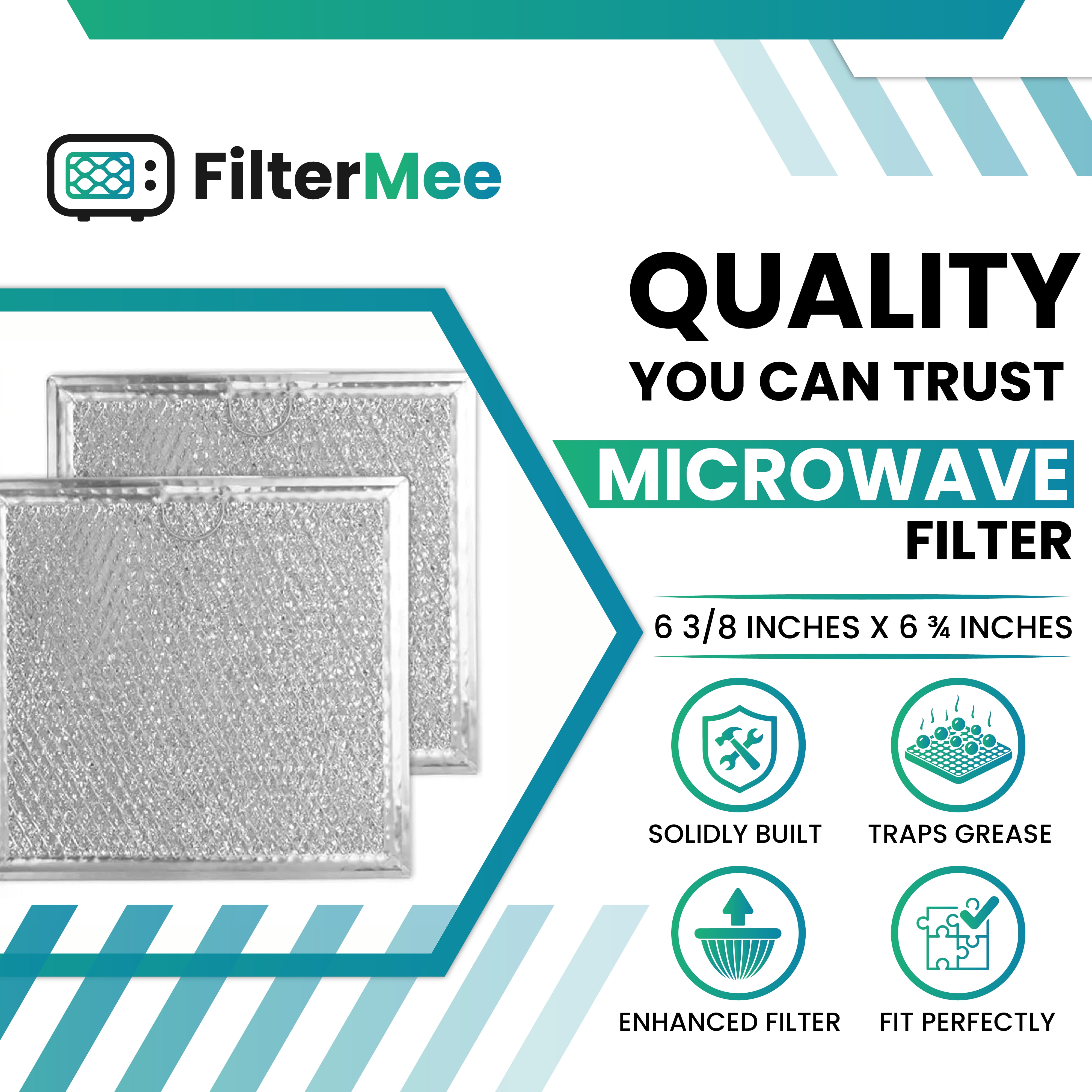 2 Pack FilterMee Brand Microwave Grease Filter Compatible with Samsung DE63-00666A, ME17R1021ES