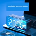 thumbnail image 3 of Sidaley Altavoz compatible con Bluetooth Reloj despertador con pantalla de espejo LED grande con soporte para teléfono Relojes electrónicos Electrónica Negro, 3 of 6