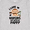 thumbnail image 4 of Inktastic Monkey I Love Hanging out with My Pappy Boys or Girls Baby T-Shirt, 4 of 5