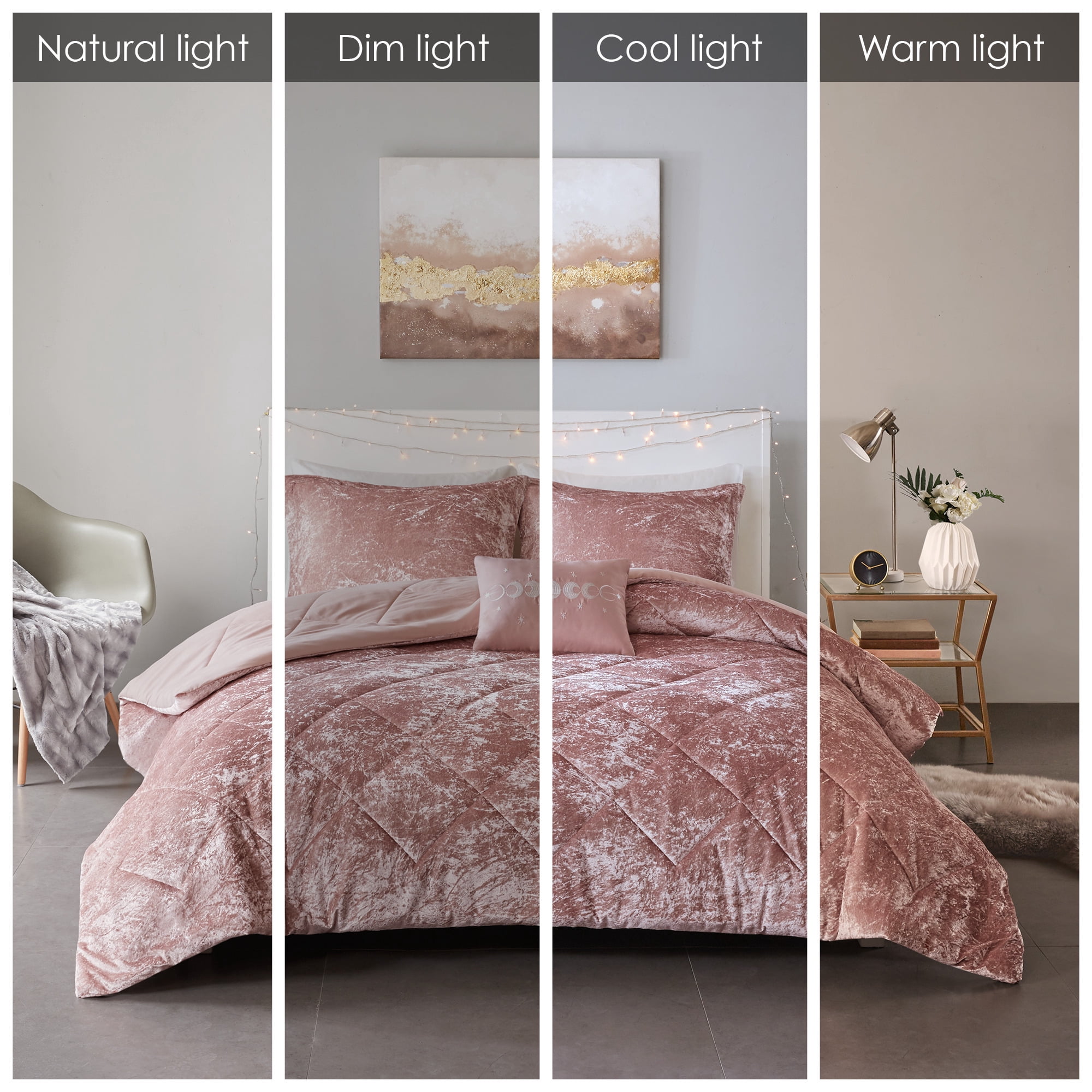 Intelligent Design Olivia Floral Comforter Set in Pink, King/Cal King