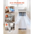 thumbnail image 2 of KFFKFF Portable Air Conditioner, 8000 BTU ASHRAE (5000 BTU SACC) 3-in-1 Standing Cooling Ac Unit, with LED Touch Panel & Remote Control, 24h Timer, White, 2 of 9
