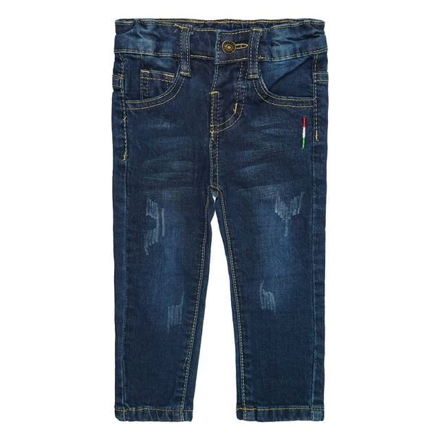 KIDSCOOL SPACE Jeans pour Bébés Garçons Filles, Denim Déchiré Pantalon Coupe Ajustée Doux