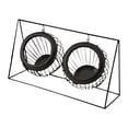thumbnail image 1 of Organizador de escritorio para cápsulas de café, multifuncional, 2 cestas, resistente al óxido, recipiente para bocadillos y dulces, frutero para sala Negro, 1 of 8