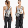 thumbnail image 4 of Crossbody Sling Backpack for Women Men Colorful Sharks Vector White Drawing Pattern Shoulder Sling Crossbody Casual Chest Bag for Travel Sports Running Hiking, 4 of 4