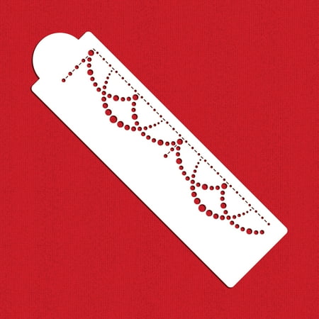 

Designer Stencils C564 Pearl Swag Cake Stencil Side Beige/semi-transparent