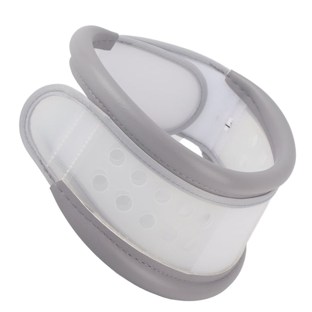 Collier Cervical, Ergonomique Ajustable Léger Confortable Respirant Soulage la Douleur Collier de Cou pour Réinitialisation Fixe Blanc,Gris