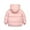 Pink, variant on Boys Girls Hooded Down Jacket Winter Warm Fleece Coat Windproof Zipper Puffer Outerwear,1-6 Years