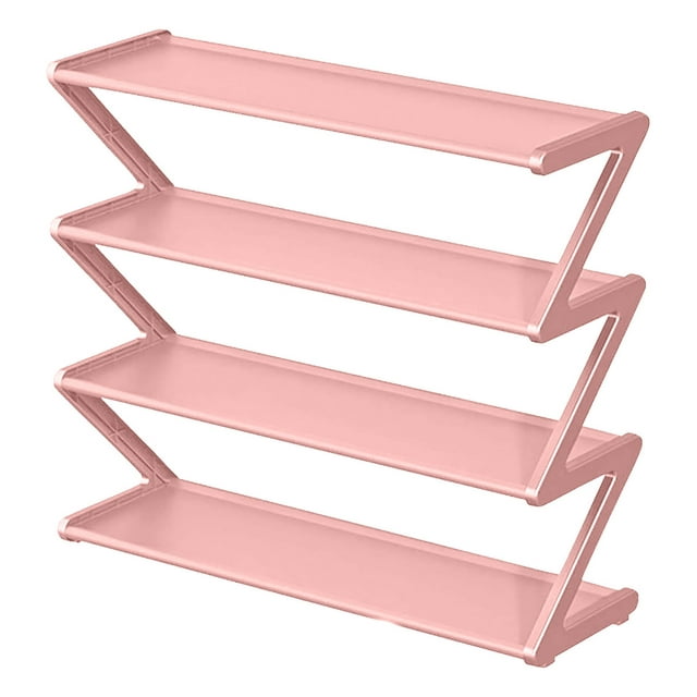 4 Tier Stainless Steel Shoe Rack Organizer, Independent Shoe Cabinet With Steel Pipe Multi-Functional Entrance Shoe Cabinet Corridor Shoe Cabinet