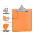 thumbnail image 3 of Portapapeles Duro Tablero Grande Capacidad Clip 8,9x12,6 Pulgadas A4 Carta Tamaño Poliestireno para Oficina Aula Arte, Naranja Unique Bargains portapapeles, 3 of 6