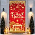 thumbnail image 2 of Ouuluon Festive Christmas Door Curtain, 35X71 inch Hanging Cover for Front Door Wall Holiday Party Decoration, 2 of 7