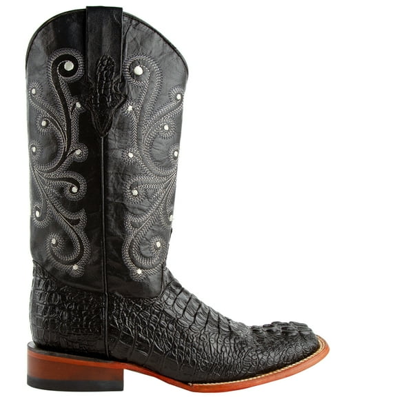 Ferrini Mens Stampede Croco Print Square Toe Cowboy  Mid Calf Boots