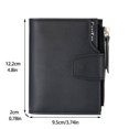 thumbnail image 3 of HLONK Minimalist Solid Color Short Wallet  Classic Clutch Multi Card Slots Coin Purse  Casual PU Leather Wallet, 3 of 7