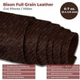 thumbnail image 2 of ELW 6-7 oz. 2.4-2.8mm Chocolate Pre-Cut 8-10 SQ FT 0.74-0.92m2  Full Grain Leather Bison Hide Tooling, Carving, Molding, DIY Craft Projects, Bag, Chap, Motorcycle, Shoe, Clothing,Jewelry,Wrapping, 2 of 8