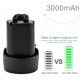 thumbnail image 3 of 10.8v 12v3000mAh Reemplazo de Iones de Litio 2 Paquetes de Batería + Juego de Cargador Compatible con Batería Makita BL1013 Makita BL1014 194550-6 194551-4 195332-9, 3 of 10