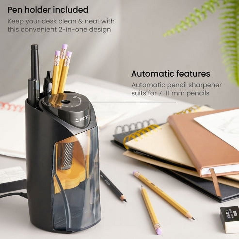 Arteza Automatic Pencil Sharpener with Auto-Stop, Adapter Included