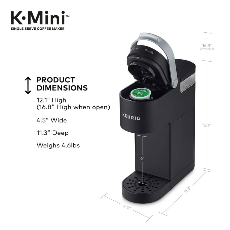 Keurig K Mini Basic Black Single Serve Coffee Maker with automatic