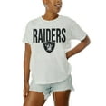 thumbnail image 3 of Women's Gameday Couture White Las Vegas Raiders Oversized Keep It Up T-Shirt, 3 of 5