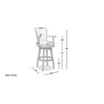 thumbnail image 6 of Jennifer Taylor Home Williams 31" Swivel Bar Stool with Armrests White Linen, 6 of 13