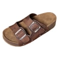 thumbnail image 3 of Fsqjgq Sandales pour Femmes Classiques à Double Cuir, Mules pour Femmes Confortables à Semelle en Liège, Mules Décontractées Rétro Respirantes, Sandales d'Intérieur et d'Extérieur en Plusieurs Couleurs, Mode Plage pour Femmes, 3 of 8