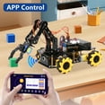 thumbnail image 2 of ACEBOTT Smart Robot Arm Car Kit 4WD Remote Control Car Compatible with Arduino IDE Electronic Programming Project STEM Education Science Coding Kit, 2 of 11
