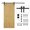 Black, variant on HOMCOM 6.6FT Sliding Barn Door Hardware Kit Barn Door Track Kit Brown