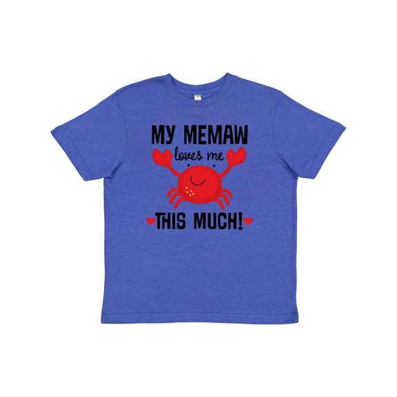 Inktastic Memaw Loves Me Grandson Gift Youth T-Shirt