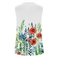 thumbnail image 5 of Tank Top for Women Summer Sleeveless Crew Neck Casual Dressy Tops Loose Fit Floral Print Shirts Fashion Blouses, 5 of 5